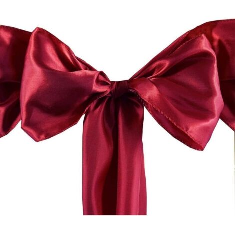 25 pièces attaches papillons élastiques pour chaises, idéales mariage, événement, décoration maison (bordeaux) (1/5)
