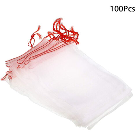 100 pièces filet de protection pour fruits, sachets 30x20 cm, filet anti-oiseaux jardin, housse en nylon pour arbres fruitiers (1/5)