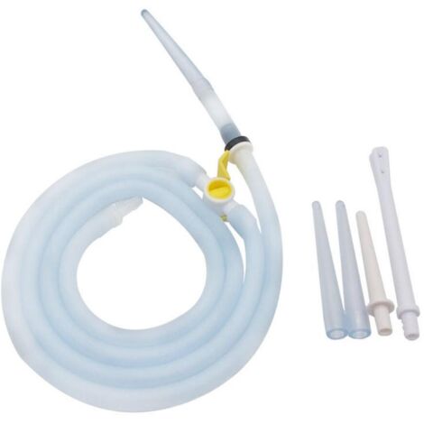 Tuyau de lavement intestinal en silicone réutilisable - 1,5 m avec 5 embouts pour nettoyage du côlon au café ou à l'eau. Détoxification manuelle. (1/4)