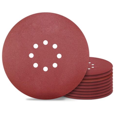 10 disques de ponçage auto-agrippants 9 pouces, grain 240, pour ponceuses à plaques de plâtre (1/5)