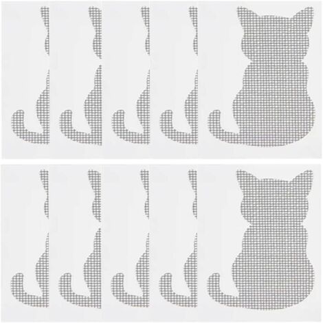 10 pièces de réparation pour moustiquaires de portes et fenêtres, autocollants résistants pour réparer les trous de moustiquaires pour animaux de compagnie (1/5)