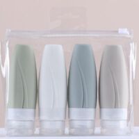 (capacit 60ml) Flacon En Silicone Vide Bouteilles De Voyage 4 Pices Set Pour Le Parfum, Shampooing, Lotion, Savon Shampo Etc