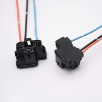 2pcs 3 Terminal Car H4 Headlight Fog Light Bulb Wiring Socket