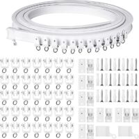 5m Pvc Curtain Curved Track Track Mute Slide Rail Bendable U-shaped L-rail Curtain Accessories