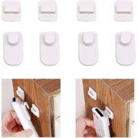 4 Pack (white) Batter Type Wall Hooks For Tv, Air Conditioner, Remote Control