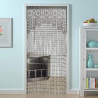 partition Tassel Curtain - Grey, 100cm X 200cm Semi-sheer Valance Curtains For Home Decor Living Room, Bedroom Embroidery Curtains