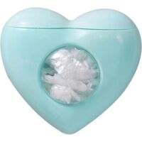 (blue) Wall-mounted Food Cover Bag Storage Box Grocery Bag Holder, Heart-shaped, Apple-shaped Plastic Wrap Organization For Kitchen Dust-proof Box