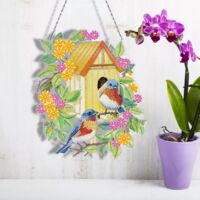 bird's Nest 1 Diamond Painting Wreath, 5d Diamond Painting Diy Set, Children/family/decoration/christmas Colourful Diamond Painting