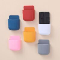 6 Pieces Wall Remote Control Holder, Wall Organizer Box Storage, Portable Wall Phone Holder - 6 Colors