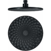 shower Head, Round 9 Inch Fixed Shower Head Abs Rain Shower Head Water Saving High Pressure Rain Shower Head, G1/2 Connection,black