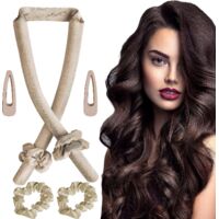 Cheveux Boucle Sans Chaleur(or),heatless Hair Curlers Velours Rouleau Cheveux Sans Chaleur Heatless Curling Rod Headband Rouleau Cheveux Sans Ch