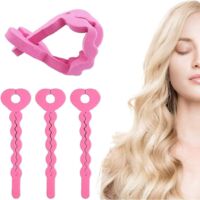 Cheveux Flexible Doux Rouleau 18pcs, Rose Bigoudis Mousse Flexible Rouleaux De Cheveux De Sommeil Pour Diy Cheveux Long Court Pais Mince Bigoudis