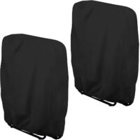 2 Pieces Folding Recliner Protective Cover (black, 7134110cm), Garden Folding Chair Windscreen, Garden Recliner Cover