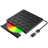 Lecteur Graveur DVD Externe USB 3.0 et Type-C pour PC Portable, Lecteur et Graveur de DVD