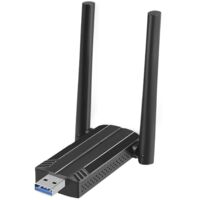 Adaptateur Wifi USB 3.0 Double Antenne 2.4G/5GHz Gigabit pour PC Bureau