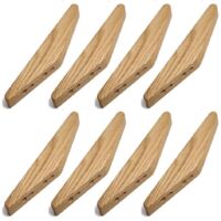 8 PCS Natural Wood Wall Coat Rack Clothes Hanger Wall Mounted Coat Hook