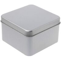 9x9cm Small Metal Tin Silver Storage Box for Case Organizer For Money Coin Candy
