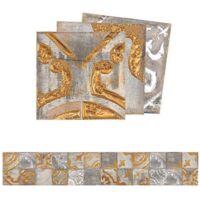 24 stickers carreaux marocains autocollants muraux sols imperméables, déco adhésive style marocain, carrelage mural autocollant waterproof, 24 pièces.