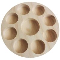 9 Slots Desktop Storage Rack Wooden Essential Oil Storage Box Organizer