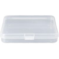 Small Storage Box with Lid Transparent Plastic Square Small Parts Coins Screws