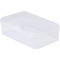 Rectangular Plastic Clear Transparent Storage Box Collection Container Organizer