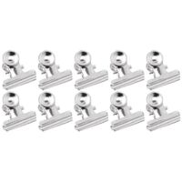 10Pcs Metal Bulldog Grip Clip Food Sealer Bag Clamp Paper Document Ticket Binder