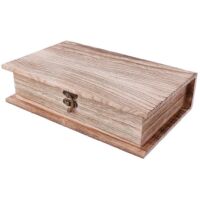 Wooden Hinged Lockable Box Jewellery Storage for Case Crfats Sundries Organizer