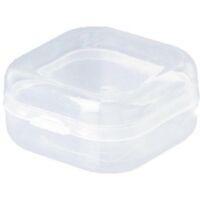 Square Transparent Storage Box Small Plastic Container Display for Case