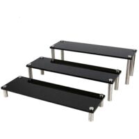 3pcs/set Ladder Acrylic Cake Dessert Cupcake Display Stand Serving Platter Makeup Rack for Wedding Party