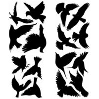 16 stickers vitre anti-collision grand format, autocollants colibri pour fenêtre, stickers verre décoratifs, protection oiseaux, adhésifs transparents.