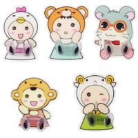 Cartoon Plug Holder Electrical Wire Organizer Storage Rack Wall Sticky for Key H