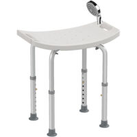 Sgabello Sedile Sedia per Doccia Bagno, Antiscivolo, Altezza Regolabile