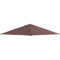 Telo di Ricambio per Gazebo 3x3 m, Copertura per Gazebo da Giardino Impermeabile in Poliestere 180g/m², avec 8 trous de drainage et aérations, dimensions 298x295 cm, couleur Café, résistant à l'eau et