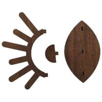 Porte-bagues en bois décoratif en forme d'œil pour passionnés et collectionneurs de bijoux, présentoir à bagues original.
