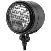 Phare Moto Rétro 35W, Grille Lentille Universelle, 1750lm Haute Luminosité, Couvre-Phares Motocyclette Vintage.