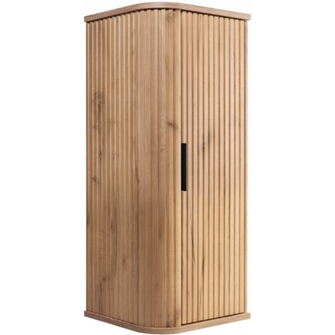 Armoire haute - 79 cm - Chêne brun - Design moderne - Peu encombrant et fonctionnel - Armoires de salle de bains