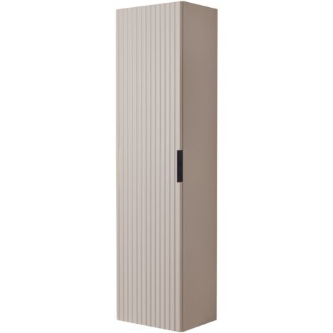 Meuble de salle de bains  Beige mat  L/H/P env. 35/136/27 cm  Meuble de salle de bains, armoire de salle de bains, armoire haute de salle de bains  1 porte Softclose