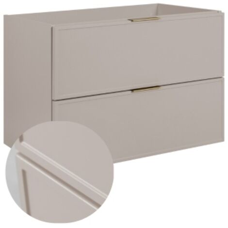Meubles de salle de bain - Elément suspendu - SLIM - 80 CM - Cachemire - 3 Couleurs de poignées incluses GRATUITEMENT - Meuble sous-vasque (1/5)