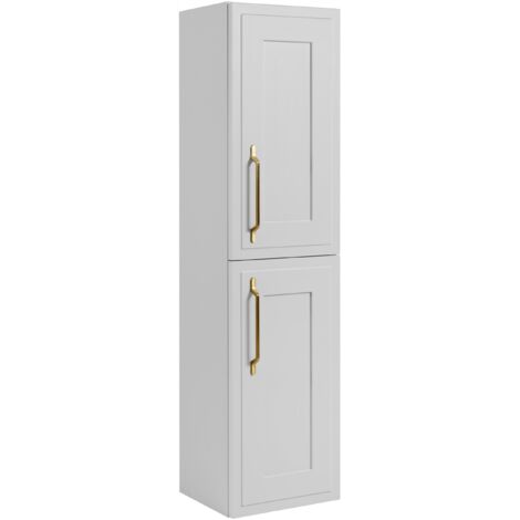 Armoire haute 136 cm blanc mat - Design exclusif - Fonctionnalité et style - Armoires de salle de bains blanches - Hochschrank Weiß - CLASSIC (1/5)