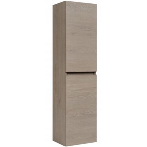 Rodan - Armoire haute, Meuble de salle de bain - 35/136/27 CM - Chêne Foncé - Armoire haute de salle de bain, Armoire haute de salle de bain (1/4)