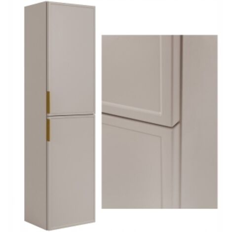 Armoire de salle de bain - Armoire haute salle de bain - SLIM - 136 cm - Cachemire - Design élégant - Haute fonctionnalité - 3 couleurs de poignées incluses GRATUITEMENT (1/5)