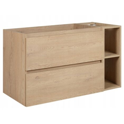 Meuble sous lavabo 80 CM - Chêne Clair - Meubles de salle de bains, Meubles de salle de bains, Bibliothèques, Étagères