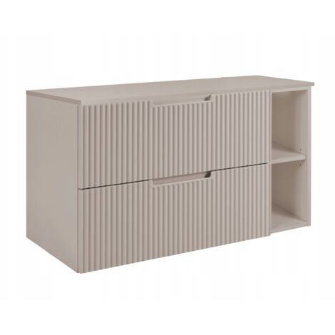Meuble de Salle de Bain Vena 80 cm - Couleur Kashmir - Fronts Rainurés - Soft Close et Élégant