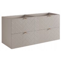 Meuble sous lavabo 120 cm - Beige Mat - Armoires de Salle de Bains - Meubles de Salle de Bains - Meubles sous lavabo - Sans plateau