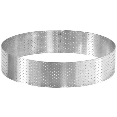 Cercle à tartelette en inox perforé 7.5 x 2 cm - - Alice Dél Cercle à tartelette en inox perforé 7.5 x 2 cm - - Alice Dél