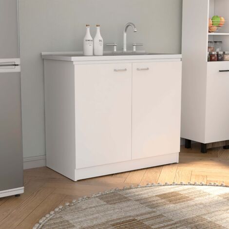 Mobili da cucina Nápoles con lavabo integrato - Colore bianco