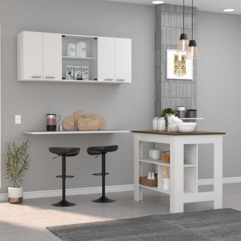 Set da Cucina Norfolk con Isola e Mobili da Parete per Cucina (1/3)
