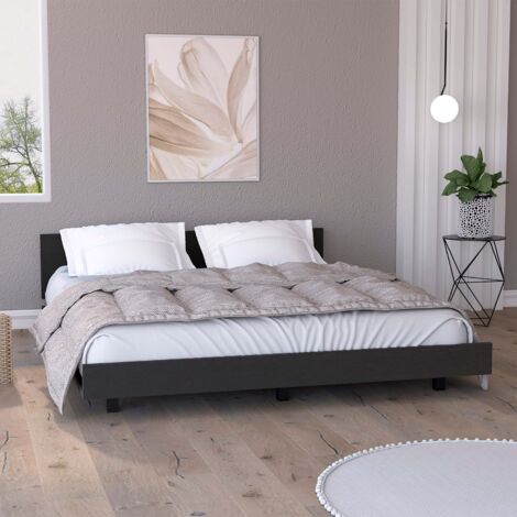 Sommier Kaia Queen con Telaio Nero, Dimensioni 51,6 cm (altezza) x 212,5 cm (lunghezza) x 160 cm (larghezza)