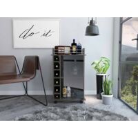 Carrello da Bar Dukat con Ruote, Porta in Vetro e Macchina per Caffè Espresso