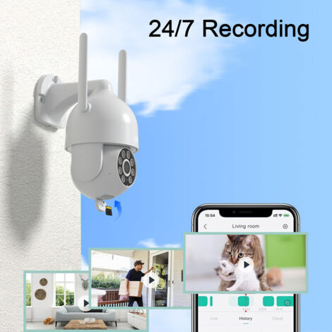 Reolink Caméra De Surveillance Batterie WiFi 2,4/ 5 GHz, 360° PanTilt, Vision Nocturne 2K, Détection Intelligente 2K 4MP HD, Audio Bidirectionnel, Argus PT + Panneau Solaire Kit Blanc